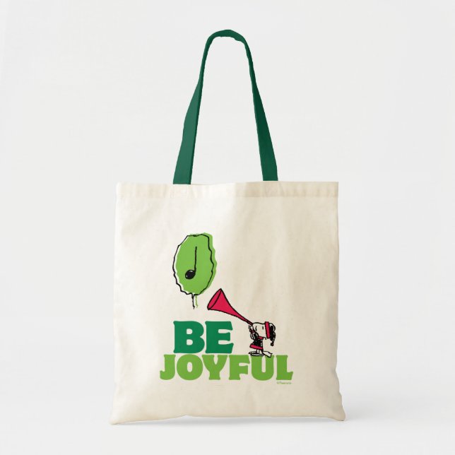 Tote Bag cacahuètes | Woodstock Soyez Joyeux (Devant)