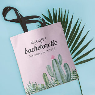 Tote Bag Cactus Succulent Fleur Bachelorette Favoriser