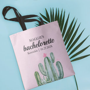 Tote Bag Cactus Succulent Fleur Bachelorette Favoriser