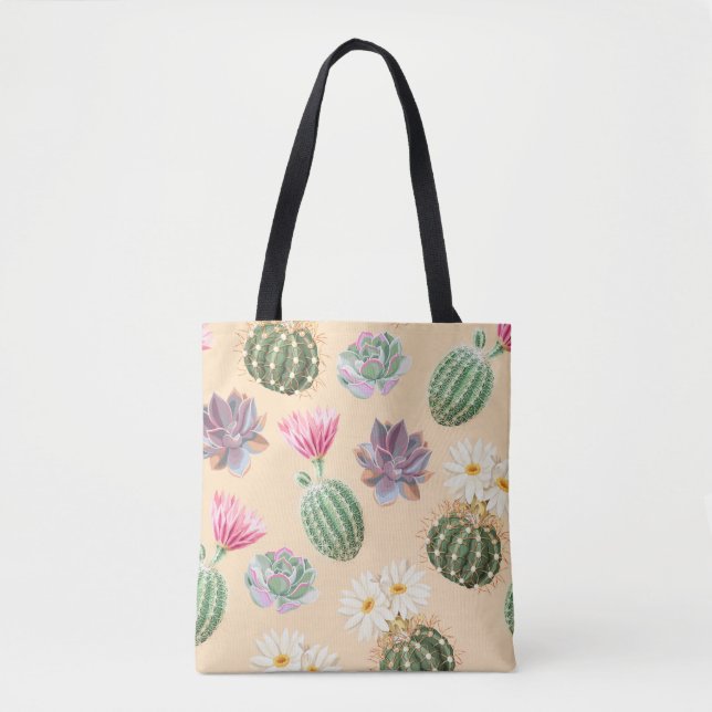 Tote Bag Cactus Succulent : Motif de détail élevé (Devant)