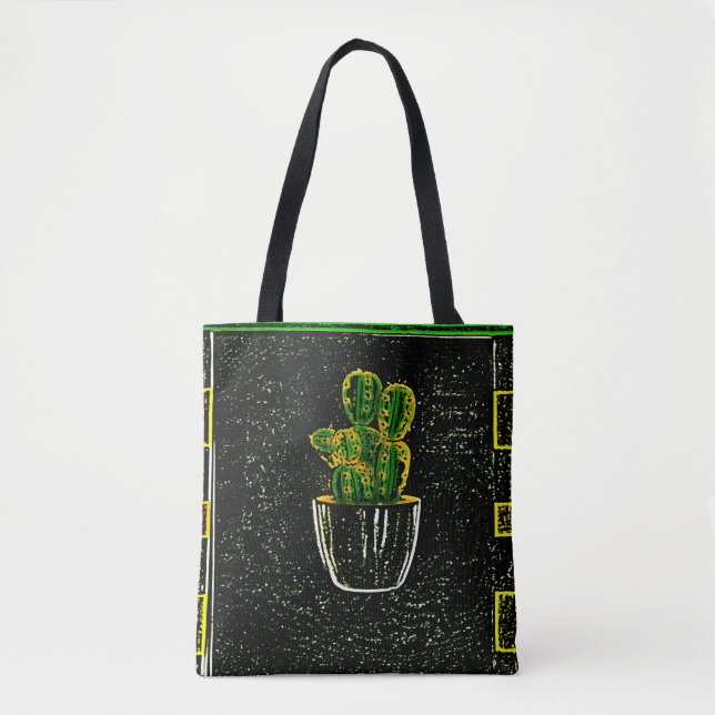Tote Bag Cactus tirés (Devant)