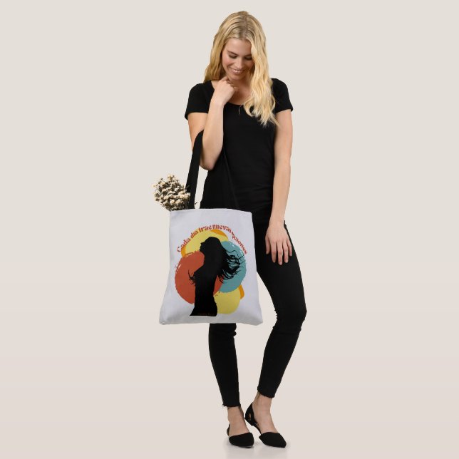 Tote Bag Cada dia trae nuevas opciones Libellé espagnol Tee (Sur le modèle)