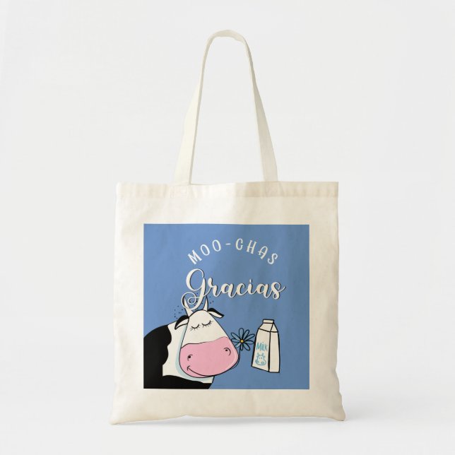 Tote Bag cadeau agricole Muchas gracias moo (Devant)