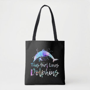 Tote Bag cadeau amant dauphin  cette fille aime dauphins fe