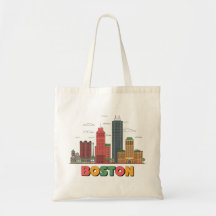 Cadeau d'art de dessin animé vintage de la skyline