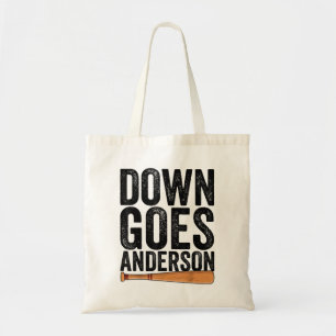 Tote Bag Cadeau de baseball drôle DOWN GOES ANDERSON ANDERS