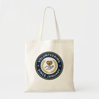 Tote Bag Cadeau de bénévolat depuis janvier pour les bénévo