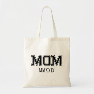 Tote Bag Cadeau de chiffres romains 'Maman' personnalisable