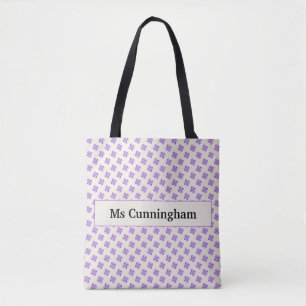 Tote Bag Cadeau de fin d'année pour l'enseignant Floral Rét