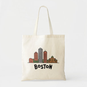 Tote Bag Cadeau de la ville de Boston rétro mignon