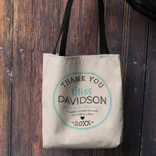 Tote Bag Cadeau de l'enseignant Merci