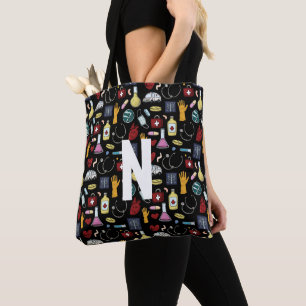 Tote Bag Cadeau de monogramme de l'infirmière pour l'infirm