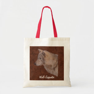 Tote Bag Cadeau de portrait de la faune du loup blanc