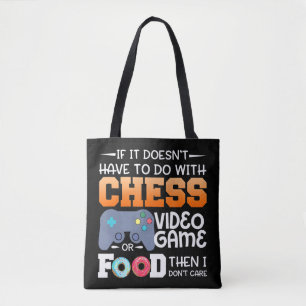 Tote Bag Cadeau d'échecs  Jeu Vidéo D'Échecs Ou Conception 