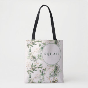 Tote Bag Cadeau d'eucalyptus doré pour Baby Shower Bohème