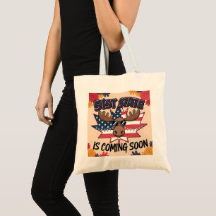 Tote Bag Cadeau d'humour de Moose patriotique du 51e État