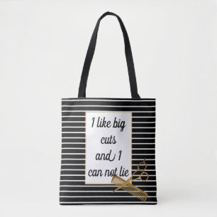 Tote Bag Cadeau drôle de coiffeur pour les grandes coupes