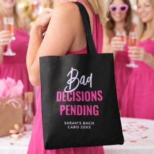 Tote Bag Cadeau drôle de décisions regrettables à la tequil
