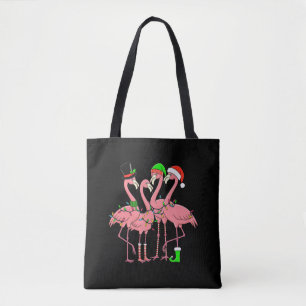 Tote Bag Cadeau drôle de Noël de flamant rose pour amateur 