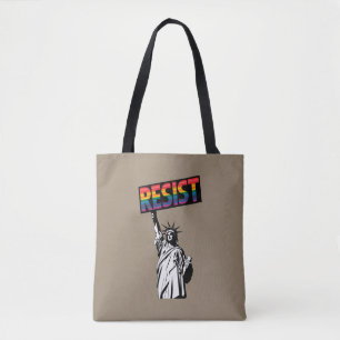 Tote Bag Cadeau féministe Résister Statue de la Liberté