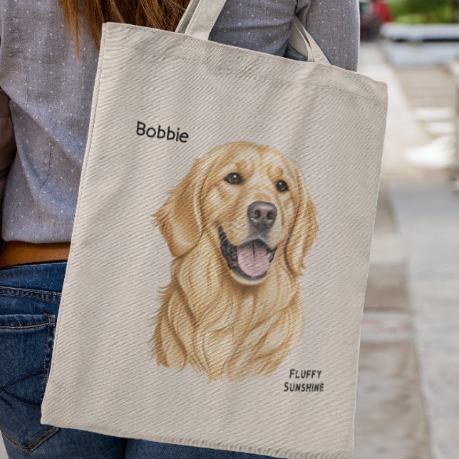 Tote Bag Cadeau Golden Retriever pour les fans d'or (Créateur téléchargé)