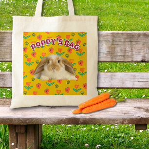 Tote Bag Cadeau lapin personnalisé, amusant animal de compa