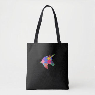 Tote Bag Cadeau mignon de licorne d'autisme de soutien