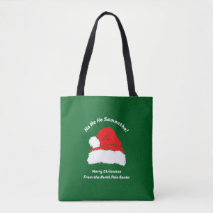 Tote Bag Cadeau moderne vert rouge pour femme Noël