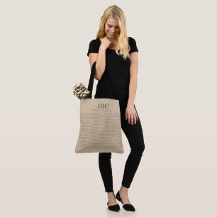 Tote Bag Cadeau personnalisable 100 choses que j'aime de to