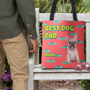 Tote Bag Cadeau personnalisé Best Dog Dad - Fun Pet Photo