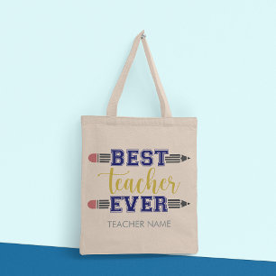 Tote Bag Cadeau personnalisé Meilleur Enseignant - Cadeau P