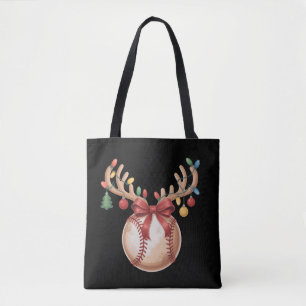 Tote Bag Cadeau pour amateur de baseball de Noël Joueur Xma