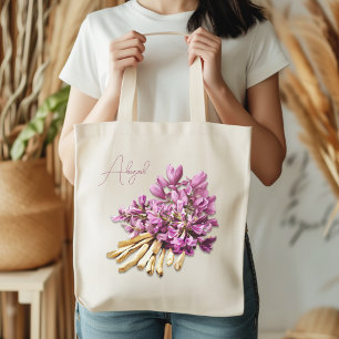 Tote Bag Cadeau pour elle Astragalus Fleurs Herbes Personna