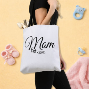 Tote Bag Cadeau pour nouvelle maman établie avec écriture n