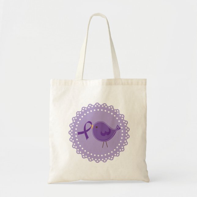 Tote Bag Cadeau pourpre de Fourre-tout de conscience (Devant)