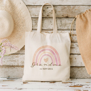 Tote Bag Cadeau Rainbow Heart Grandma