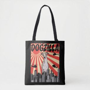 Tote Bag Cadeau Whippet drôle japonaise dogzilla whippet