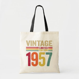 Tote Bag Cadeaux de 65 ans Vintage 1957 65e cadeau d'annive