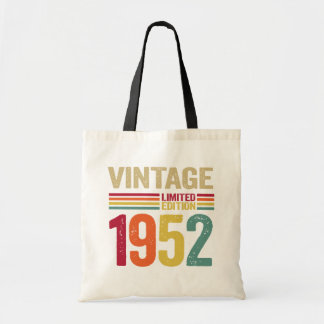 Tote Bag Cadeaux de 70 ans Vintage 1952 70e cadeau d'annive