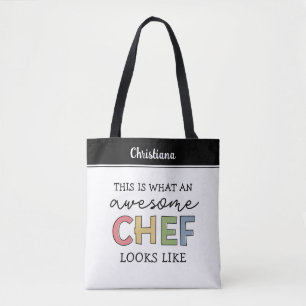 Tote Bag Cadeaux de chef sur mesure Meilleur Chef Jamais