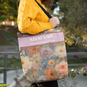 Tote Bag Cadeaux de graduation en aquarelle douce pour peti