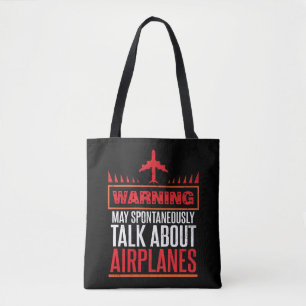 Tote Bag Cadeaux drôles de pilote et d'avions