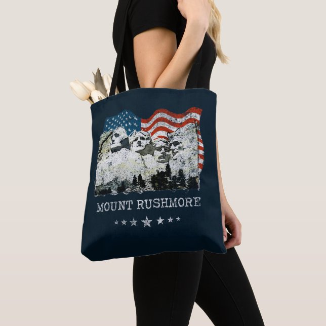 Tote Bag Cadeaux Etats-Unis de souvenir de monument du mont (De près)