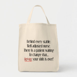 Tote Bag Cadeaux hilares d'infirmière "derrière chaque