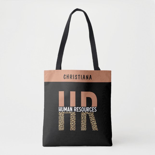 Tote Bag Cadeaux RH Empreintes de léopard RH personnalisés (Devant)