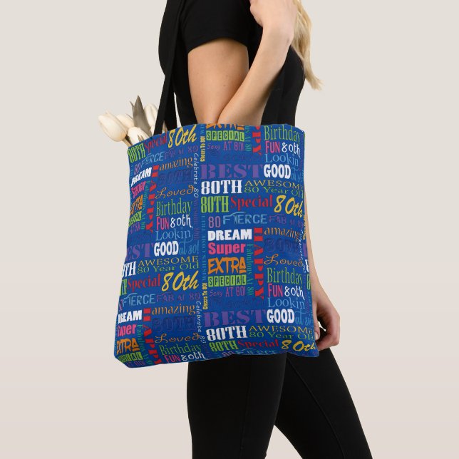 Tote Bag Cadeaux Uniques Et Spéciaux De Fête Du 80E Anniver (De près)