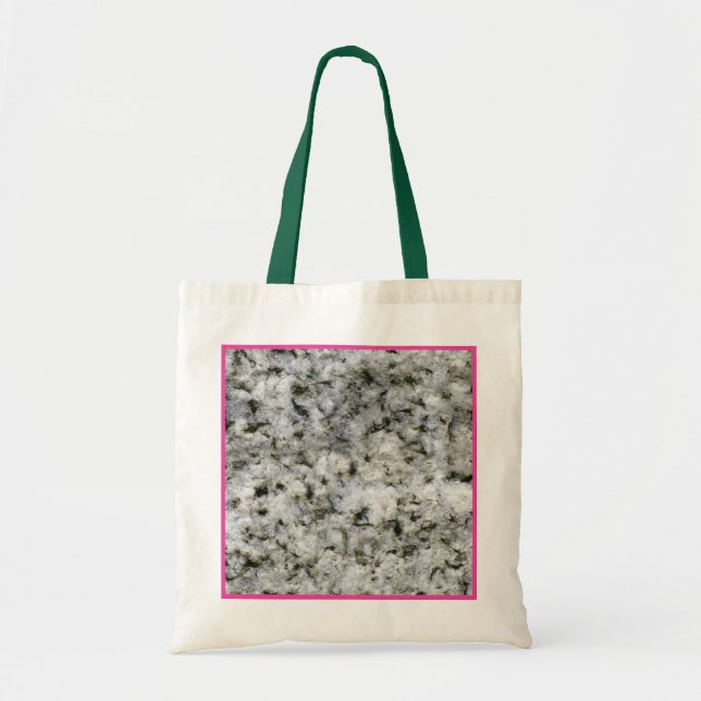 Tote Bag Cadre rose blanc de roche de granit (Devant)