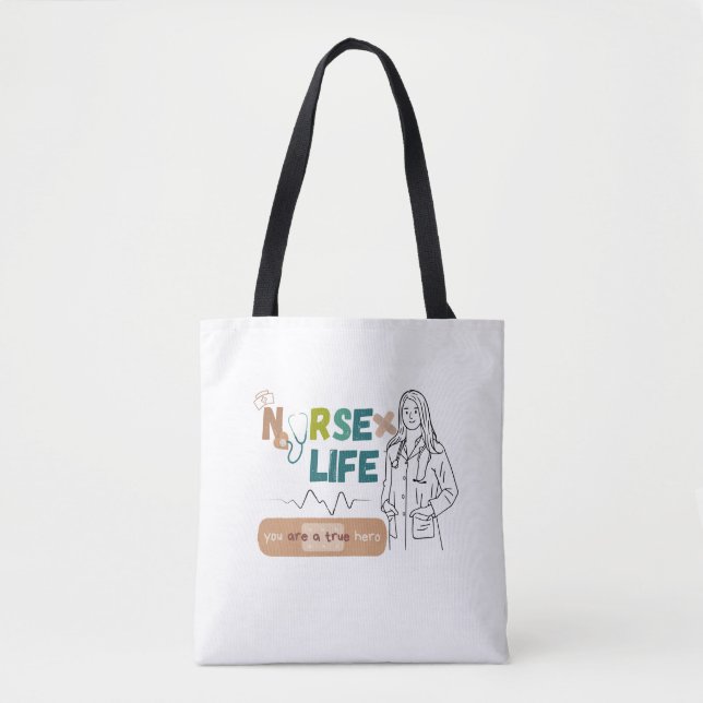 Tote Bag "Café, égratignures et sauver des vies - Mug de vi (Devant)