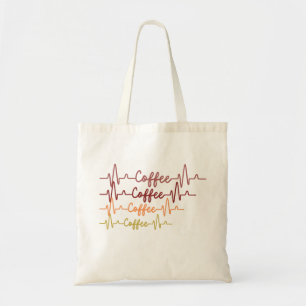 Tote Bag Café Heartbeat - La caféine est la conception de l