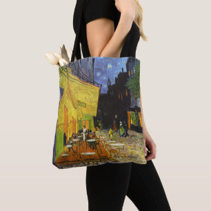 Tote Bag Café Terrasse à la nuit par van Gogh
